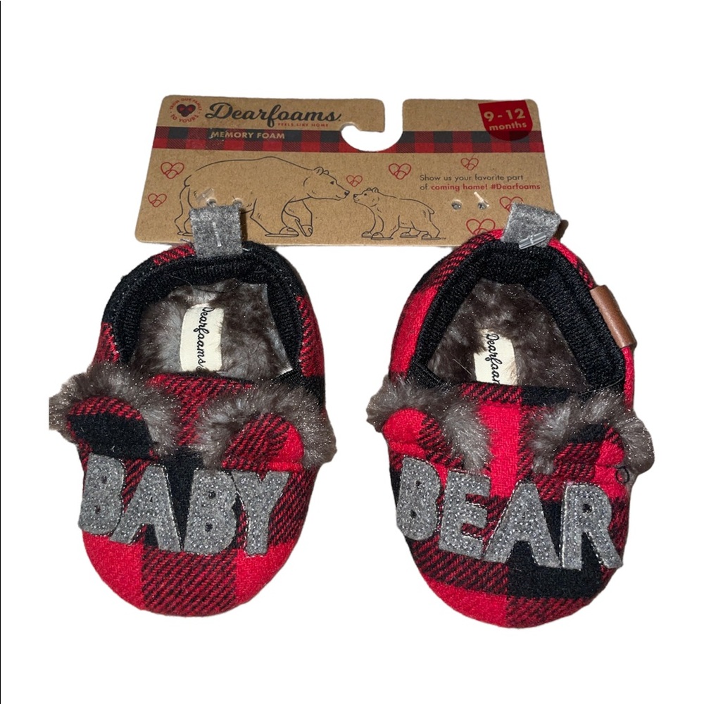🟣2/$10 Super soft memory foam baby bear slippers